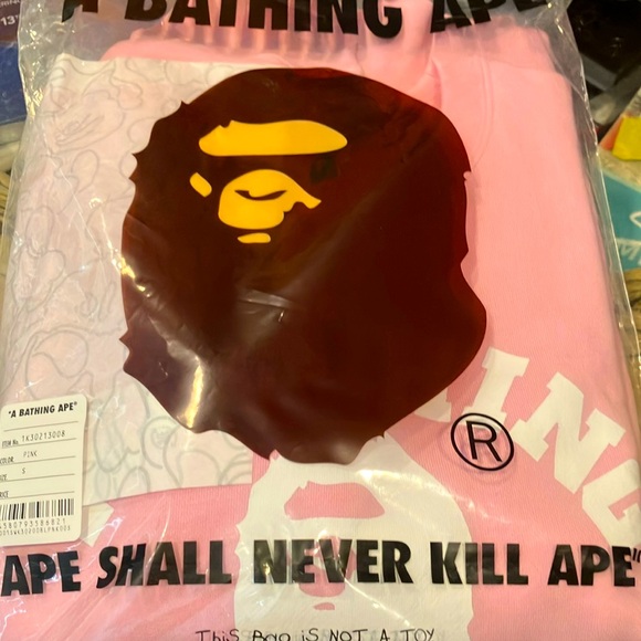 BAPE A Bathing Ape.Pink Graphic sweatshirtNew! Never worn. BAPE